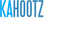 The Kahootz Entertainment logo with "KA" in light blue, "HOOTZ" in dark blue, and "ENTERTAINMENT" in white, all in uppercase sans-serif font—perfectly representing this Boston Band known for unforgettable wedding music.